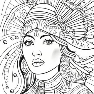Levendige Chicano Kuns Inkleurblad 80337-22298