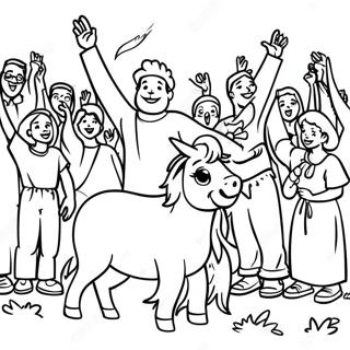Vrolike Palm Sondag Viering Inkleurblad 80362 22320