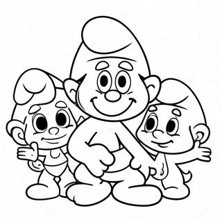 Gelukkige Smurf Familie Inkleurblad 80592-22497