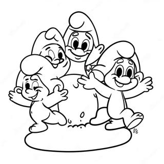 Gelukkige Smurf Familie Inkleurblad 80592-22498