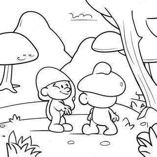 Smurf Dorp Toneel Inkleurblad 80593-22503