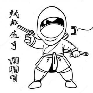 Spioene Ninjas Inkleurblad 80719-22595