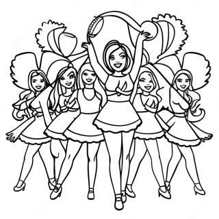 Super Bowl 2024 Cheerleaders Inkleurblad 80876-22725