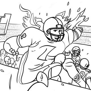 Aksie Gevulde Super Bowl 2024 Speletjie Toneel Inkleurblad 80877-22729