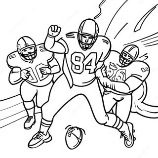 Aksie Gevulde Super Bowl 2024 Speletjie Toneel Inkleurblad 80877-22730