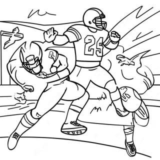 Aksie Gevulde Super Bowl 2024 Speletjie Toneel Inkleurblad 80877-22731