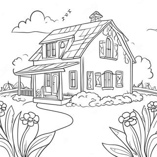 Charmante Plaashuis Met Tuin Inkleurblad 80927-22762