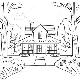 Charmante Plaashuis Met Tuin Inkleurblad 80927-22764