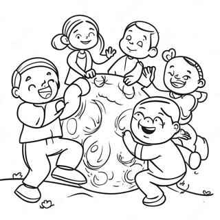 Diverse Vriende Speel Saam Inkleurblad 81030 22844