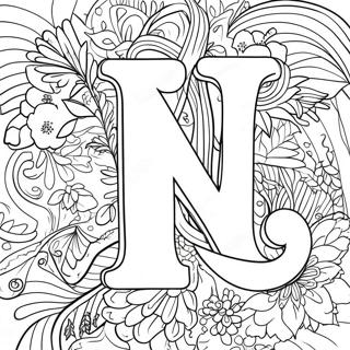 Letter N Inkleurbladsye