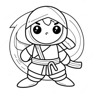 Ninja Letter N Inkleurblad 81261-23018