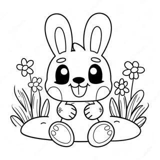 Cute Spring Bonnie Met Blomme Inkleurblad 81339-23077