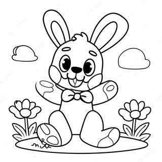 Cute Spring Bonnie Met Blomme Inkleurblad 81339-23078