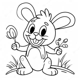 Speelse Spring Bonnie Met Hasie Ore Inkleurblad 81342-23089