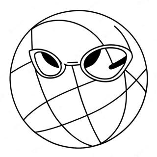 Strandbal Met Sonbril Inkleurblad 82395 23936