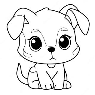 Schattige Lps Hond Inkleurblad 82421-23954