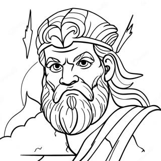 Zeus Met Bliksemstraal Inkleurblad 82574-24065