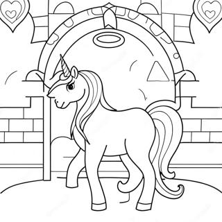 Majestueuse Unicorn Prinses In N Kasteel Inkleurblad 82883 24309