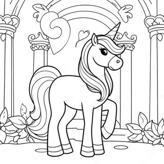 Majestueuse Unicorn Prinses In N Kasteel Inkleurblad 82883 24311