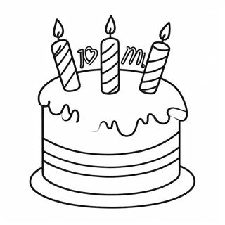 Kleurvolle Verjaardag Koek Vir Ma Inkleurblad 82960-24372