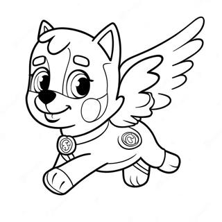 Skye Vlieende Paw Patrol Inkleurblad 829-1459