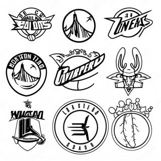 Kleurvolle Nba Span Logos Inkleurblad 83037-24427