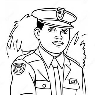 Dappere Polisieman Veiligheid Inkleurblad 83115 24493