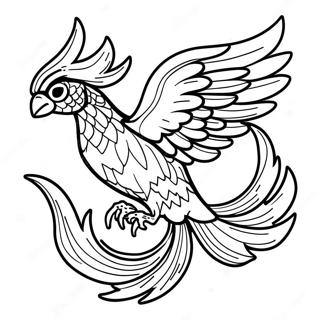 Kleurvolle Phoenix In Vlug Inkleurblad 83216-24569