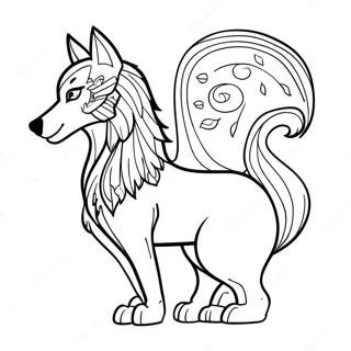 Mitologiese Wolf Inkleurblad 83341-24661