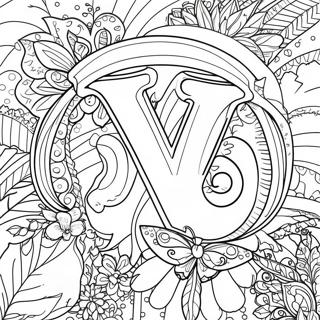 Letter V Inkleurblad 83674-24926