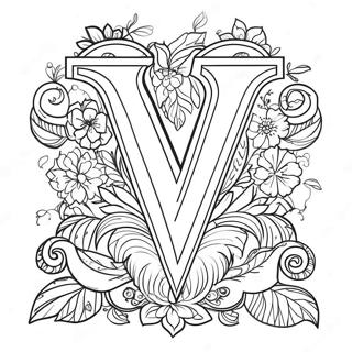 Letter V Inkleurblad 83674-24927