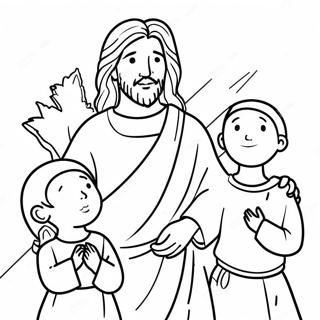 Jesus Met Kinders Inkleurblad 8378-331