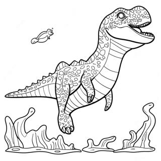 Mosasaurus Inkleurbladsye