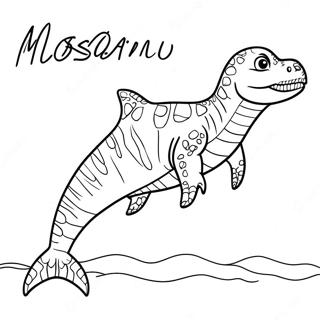 Mosasaurus Inkleurblad 83803-25026