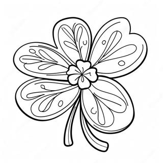 Schattige Vier Blad Klawer Inkleurblad 83883 25098