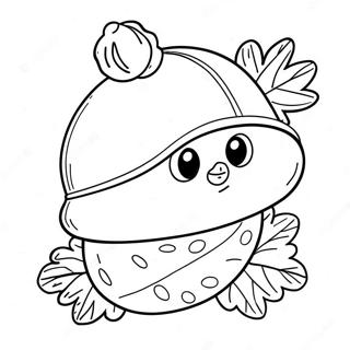 Grappige Eikel Met N Hoed Inkleurblad 84191 25343