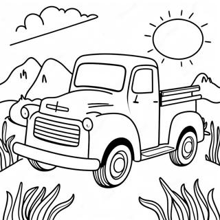 Klein Blou Vragmotor In N Sonnige Veld Inkleurblad 84447 25543