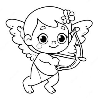 Schattige Cupido Met Boog Inkleurblad 84754-25777