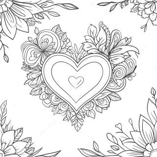 Charmante Hart Met Kruis Inkleurblad 84755-25782