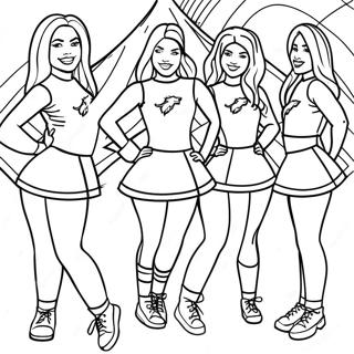 Detroit Leeus Cheerleaders Inkleurblad 84806 25822