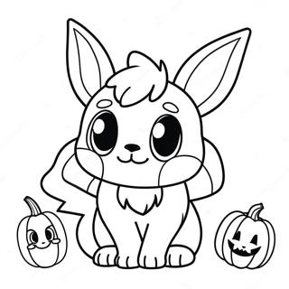 Charmante Eevee Met Pampoene Inkleurblad 84932-25920