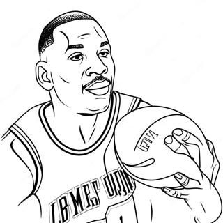 Michael Jordan Met Basketbal Inkleurblad 85060-26101