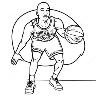 Michael Jordan Met Basketbal Inkleurblad 85060-26102