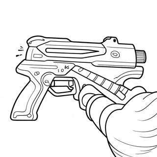 Nerf Geweer Geveg Toneel Inkleurblad 85109-26140