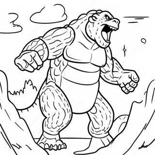 Godzilla Teen Kong Inkleurblad 85313-26287