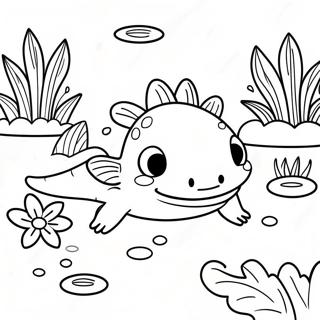 Axolotl Inkleurbladsye