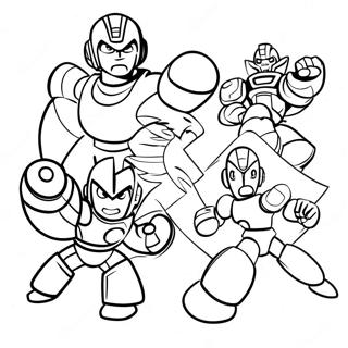 Megaman Teen Robot Meesters Inkleurblad 85752-26639