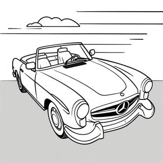 Elegante Mercedes Cabriolet Inkleurblad 85881-26738