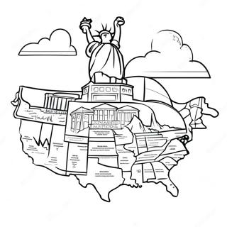 Verenigde State Landmerke Inkleurblad 86008 26836
