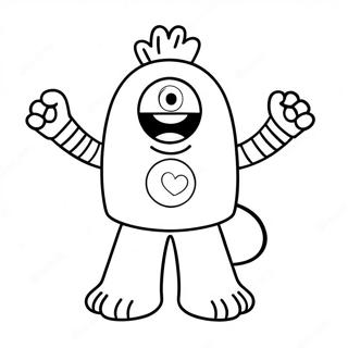 Muno Dans Yo Gabba Gabba Inkleurblad 86465-27213